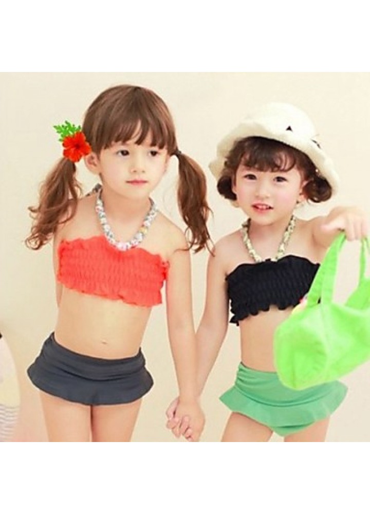 Little girl  Lycra/Nylon/Spandex Swimwear , Summer Sleeveless  